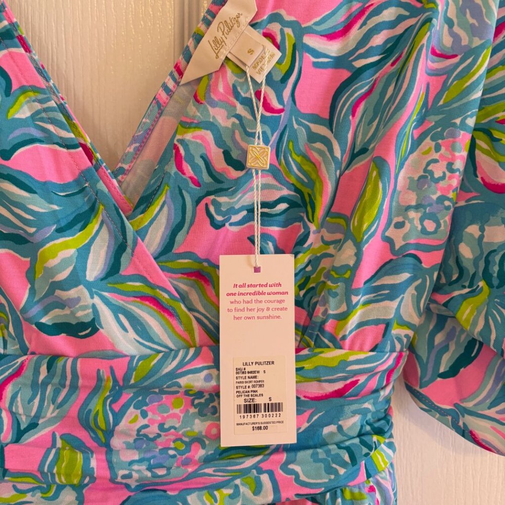 Lilly Pulitzer Parigi Skort Romper Small NWT Pelican Pink - Off the Scales - Picture 5 of 10